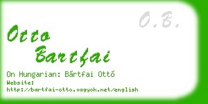 otto bartfai business card